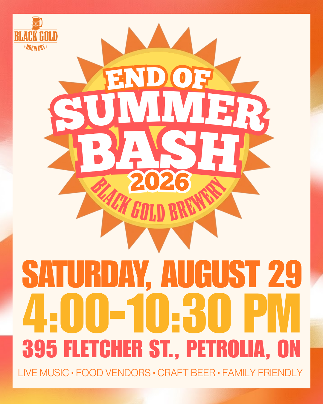 END OF SUMMER BASH